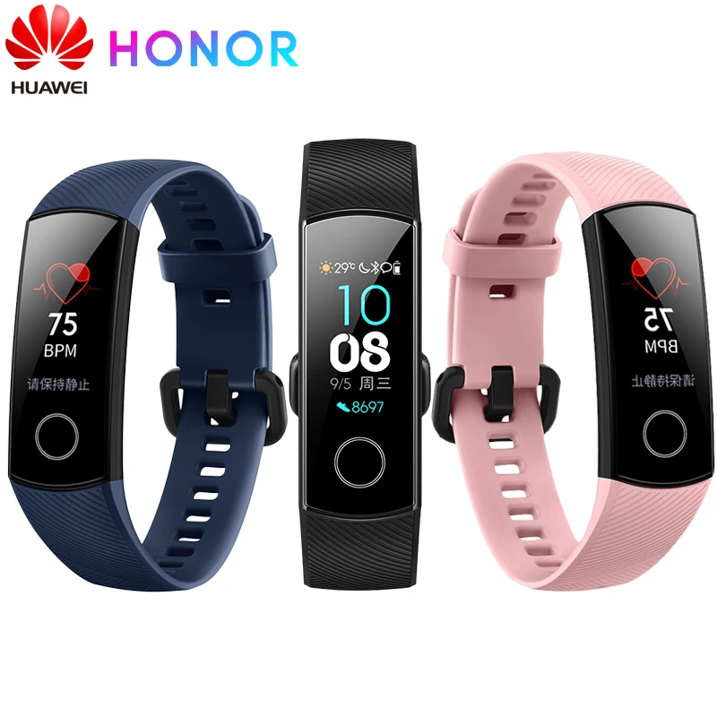 Huawei Honor Band 4 стандартная версия Смарт Браслет Сенсорный 0 95 &quotAMOLED цветной экран