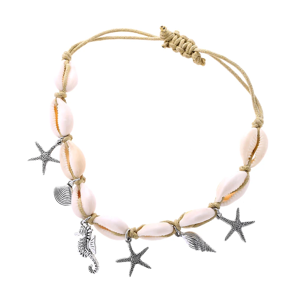 Cute Summer Beach Anklet Foot Bracelet for Women Boho Barefoot Jewelry