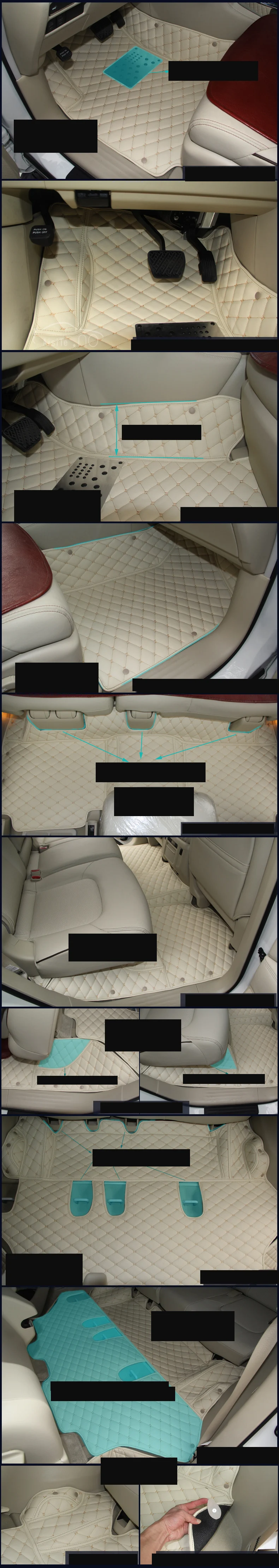 lsrtw2017 leather car interior floor mats for nissan patrol y62 2011 2012 2013 accessories