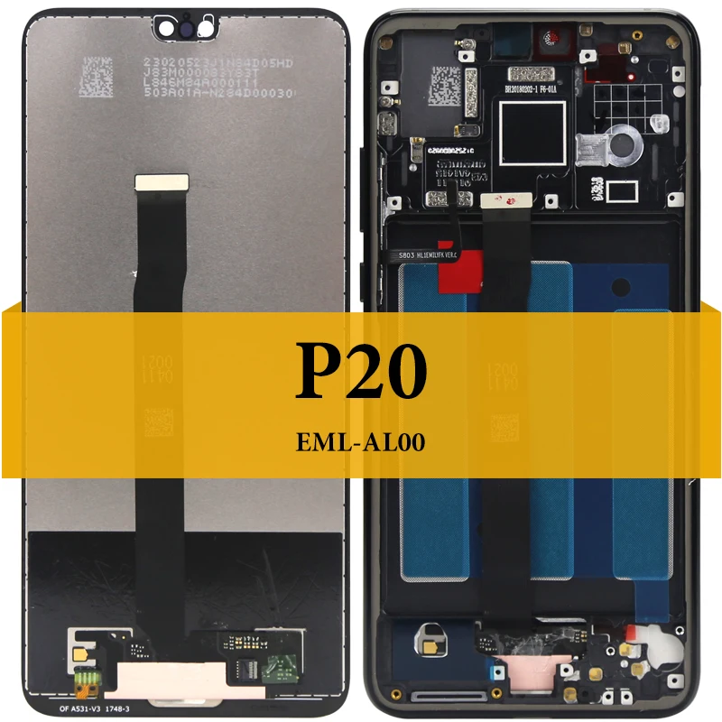 Pantalla Digitizer Assembly Spare Part 5.8 Inch Black No Dead Pixel Touch Screen For Huawei P20 LCD Display | Мобильные телефоны и