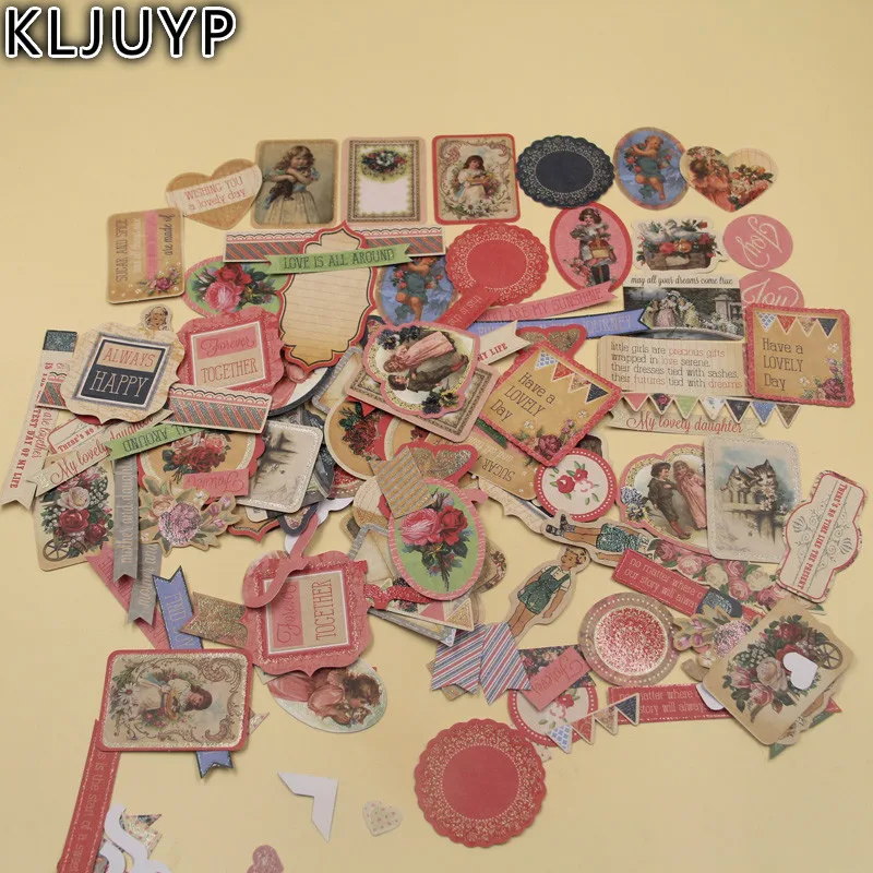 

KLJUYP 146pcs Lovely Girls Cardstock Die Cuts for Scrapbooking Happy Planner/Card Making/Journaling Project