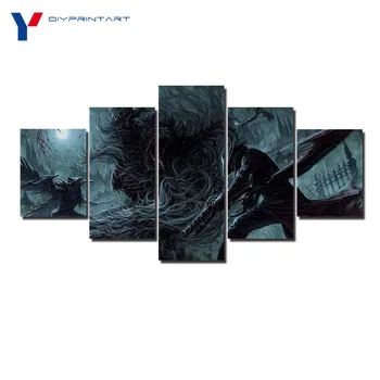 

Bloodborne Monster Hunter 5 Pcs/set Wall Poster House Decoration Game Poster for Living Room A0308