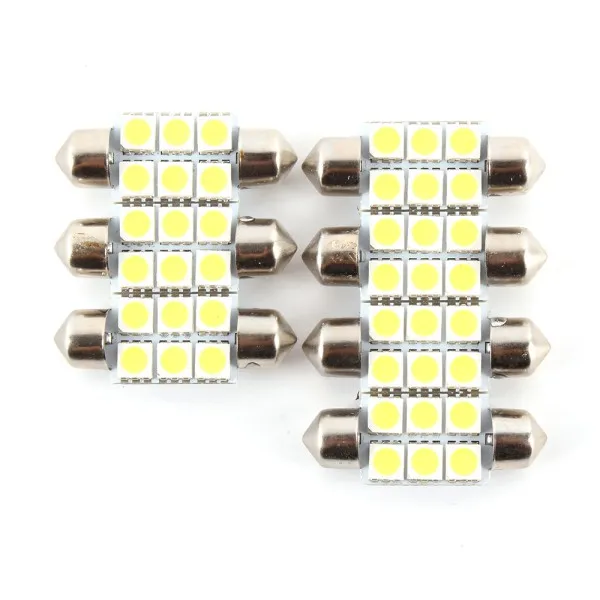 10 шт. белый 36 мм Festoon 5050 SMD 6 светодиодный C5W автомобиля светодиодный авто Интерьер Купол дверь свет лампы освещение для коридоров 12 в рабочий светильник