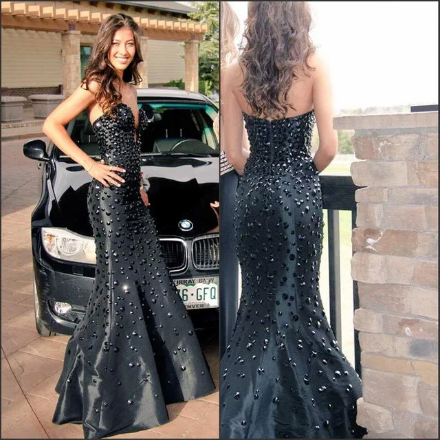 Vestido де феста лонго New Evening Dress Длинные 2017 Sexy Бретелек Русалка Бисероплетение Пром