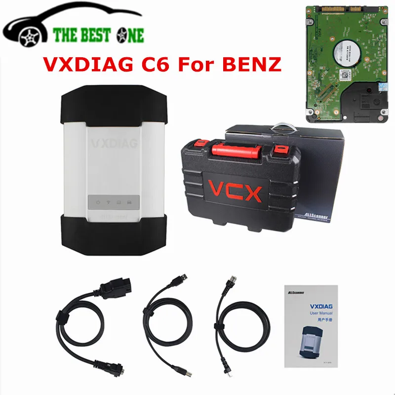 2019 оригинальный VXDIAG C6 для BENZ с 500G HDD Беспроводная функция DOIP и аудио Mercedes OBD2 obdii