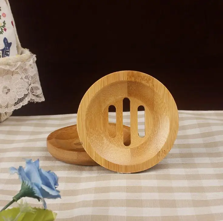 

Home Bathroom Tool Natural Bamboo Wooden Soap Dish Box Case Container Wash Shower Storage Stand