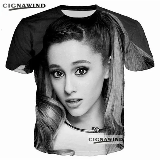 New arrival hip hop t-shirts Star Ariana Grande 3D printed t shirt men women Harajuku Funny t shirts summer top streetwear tops