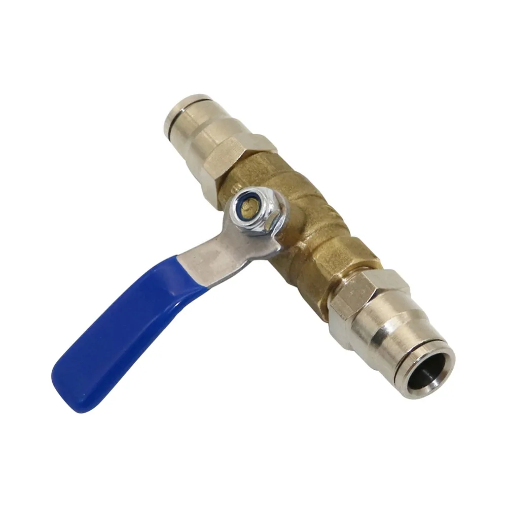 3/8 Inch Slip-lock Connector Valve Brass Full Port Ball with Handle Valves Water Oil Shutoff Pipe Fittings | Обустройство дома