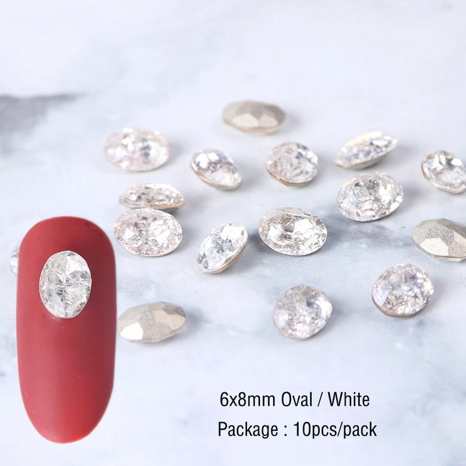 10pcs Crystals Nail Art Decorations Rhinestones Opal Diamonds Strass Nails Accessories Stones Ice Flower Gems For Nail Art LA965 (9)