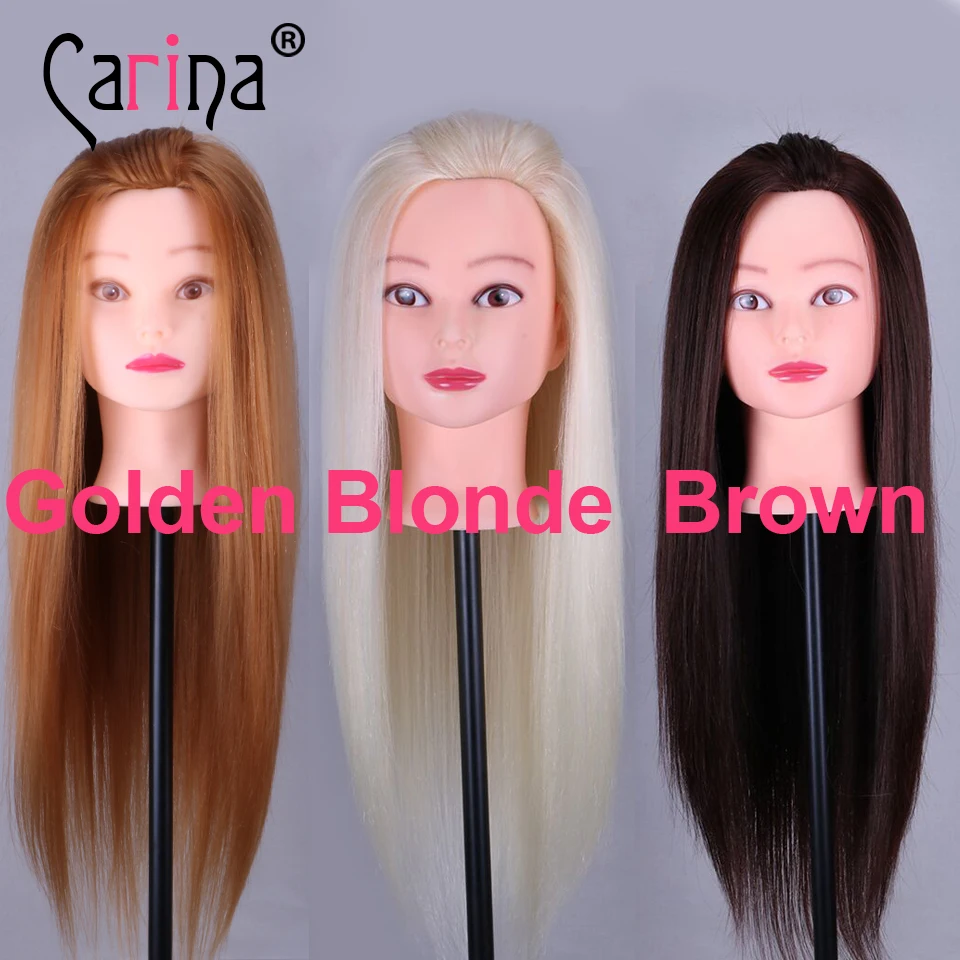 50 Real Hair Salon Head Mannequin Straight Long Hair Training Head Hair Styling Mannequinsin