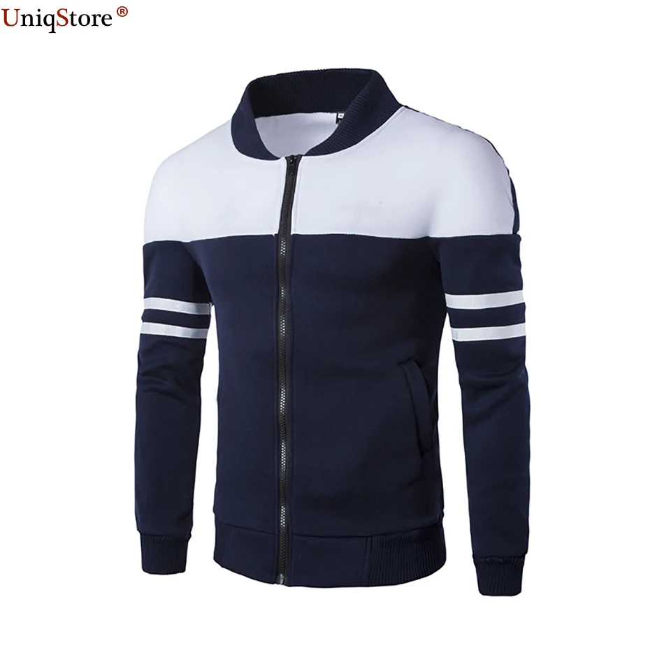 UniqStore Men Spring Autumn Jackets Baseball Coat Warm Long sleeved Male M 2XL Fashion Casual