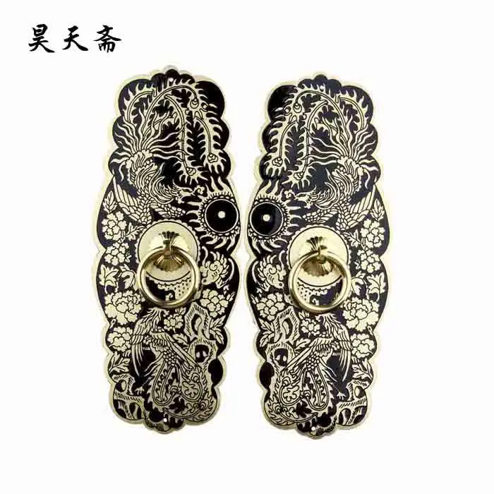 

[Haotian vegetarian] copper door handle / copper handicrafts / Ming and Qing antique furniture, copper fittings HTB-002