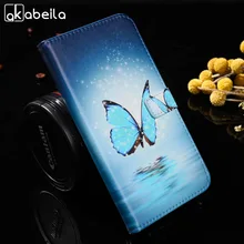 AKABEILA из искусственной кожи случаи мобильного телефона для Lenovo A536 a358t 536 Волк бабочка с рисунком собачки и котика обложки флип A536 кобура Сумка Shell