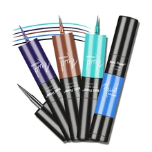 4 цвета 2 в 1 двойной конец глаз лайнер матовый Professional waterproof подводка для глаз черный быстрый сухой прочный век косметика для глаз