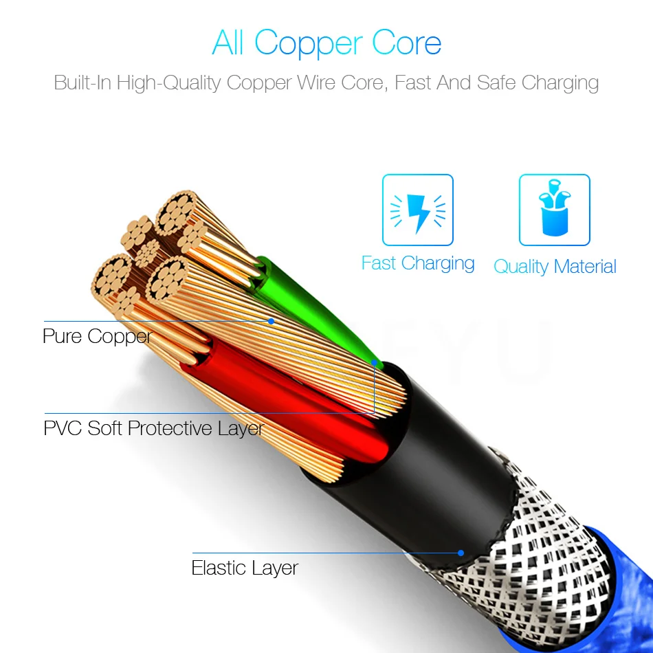 الهاتف المحمول 3A كابل مغناطيسي شاحن 2 m المصغّر usb كابل نوع C التوصيل ل فون x سامسونج S8 S9 Xiaomi هواوي سريع شحن 3.0