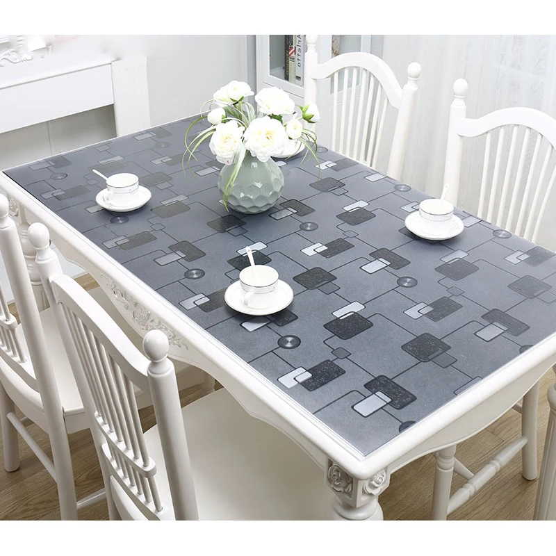  Soft glass PVC waterproof tablecloth transparent frosted coffee table table mat waterproof and oil-