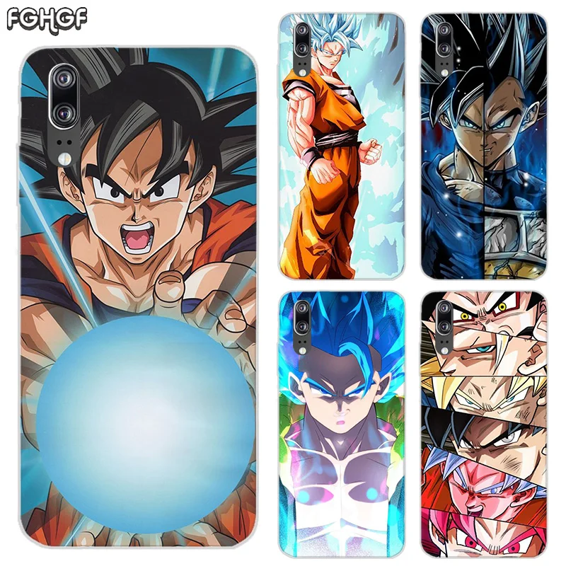

Soft Silicone Phone Back Case For Huawei P20 P30 P8 P9 P10 lite Pro Plus P Smart + TPU Heart Cover Super Dragon Ball