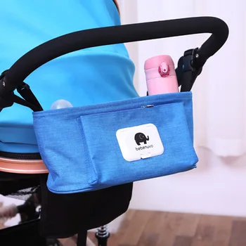 

Oxford Baby Hanging Basket Multifunction Stroller Organizer Bags Pram Storage Bag Stroller Accessories Large Capacity Diaper Bag