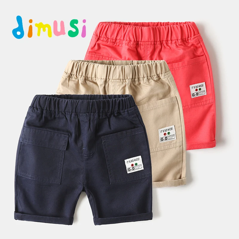 

Dimusi summer boys beach Shorts 100% cotton solid short pants boy beach Shorts cool summer pants BC219