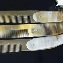 Выгравированный ваш логотип Складная Роговая расческа портативный складной гребень Антистатическая расческа ручной работы натуральная расческа бычий Рог Инструменты для укладки