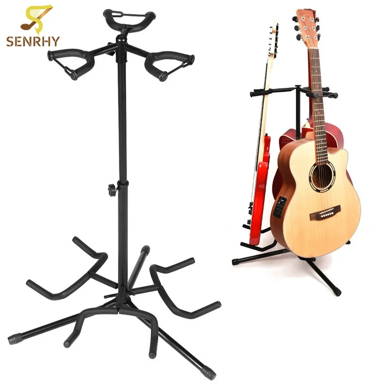 3 Holder Iron Foldable Acoustic Electric Bass Guitar Guitarra Stand Holder Bracket Mount for Musical Instruments Part Accessoris цена 3 Holder Iron Foldable Acoustic Electric Bass Guitar Guitarra Stand Holder Bracket Mount for Musical Instruments Part Accessoris цены онлайн