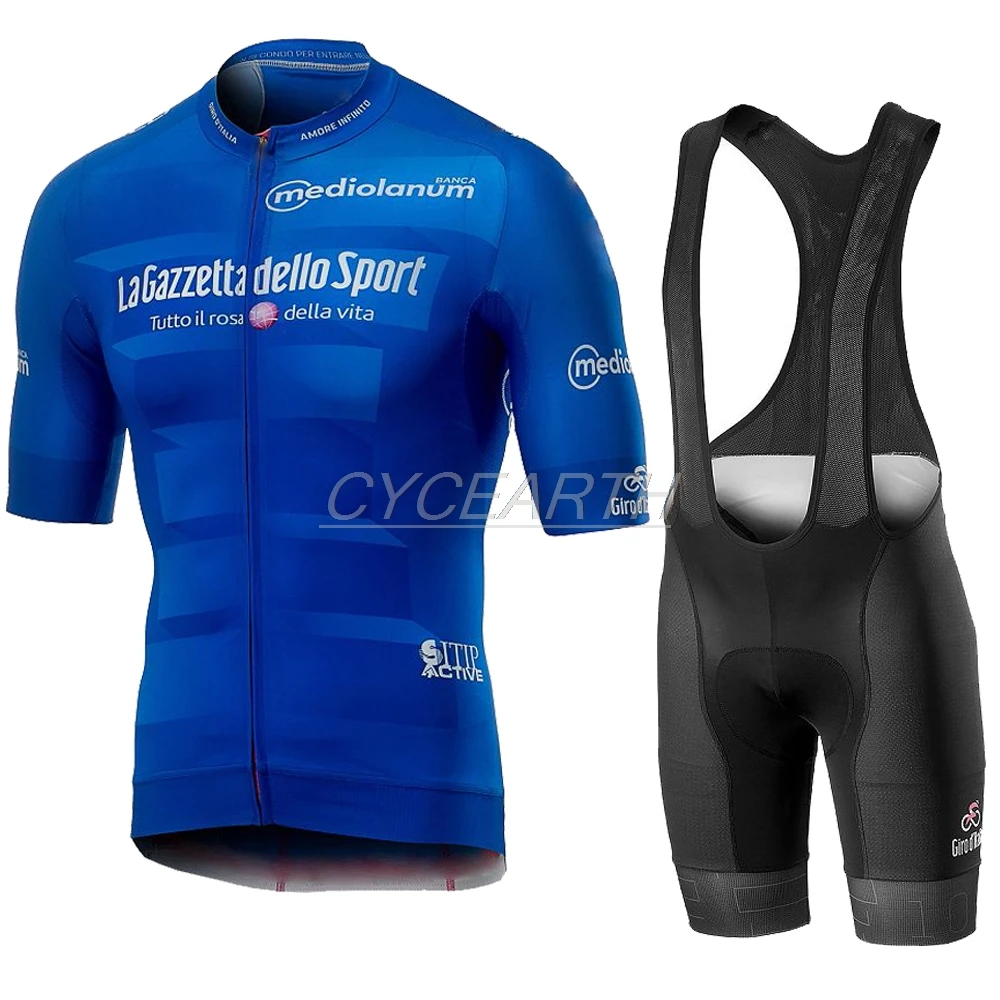 

Tour D'ITALIA 2019 Men Cycling Summer Jerseys short sleeve Set bib shorts Breathable MTB racing maillot Sport Wear Clothing kit