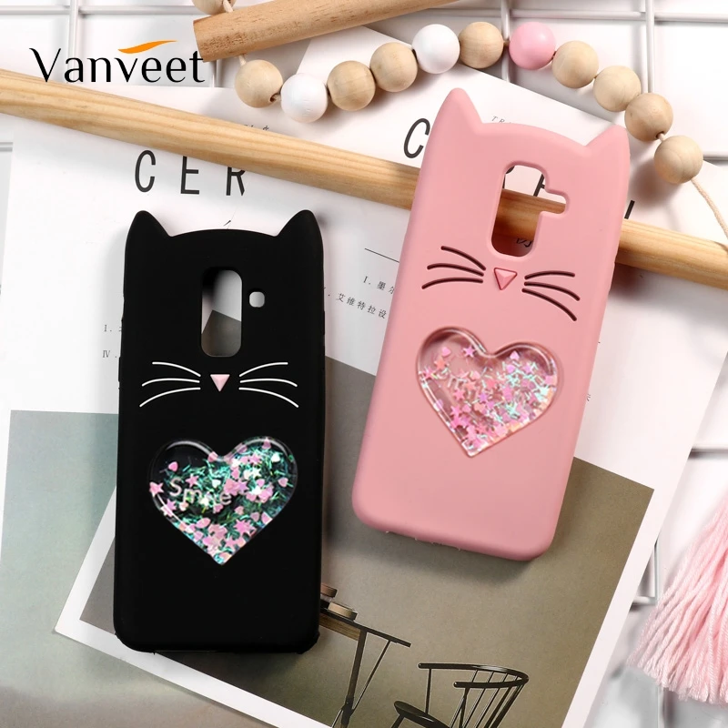 

Cases for Samsung Galaxy J4 J6 Plus J2 Pro J8 2018 J3 J5 J7 2017 Case Liquid Quicksand Cat Cover for Samsung J2 J5 J7 Prime 2016