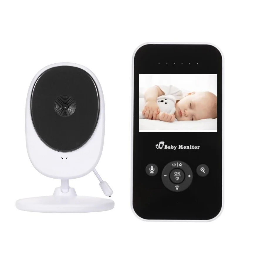 

babykam babyfoon camera monitor 2.4 inch IR Night Light Vision Intercom Lullabies Temperature Sensor 2X Zoom babyfoon met camera