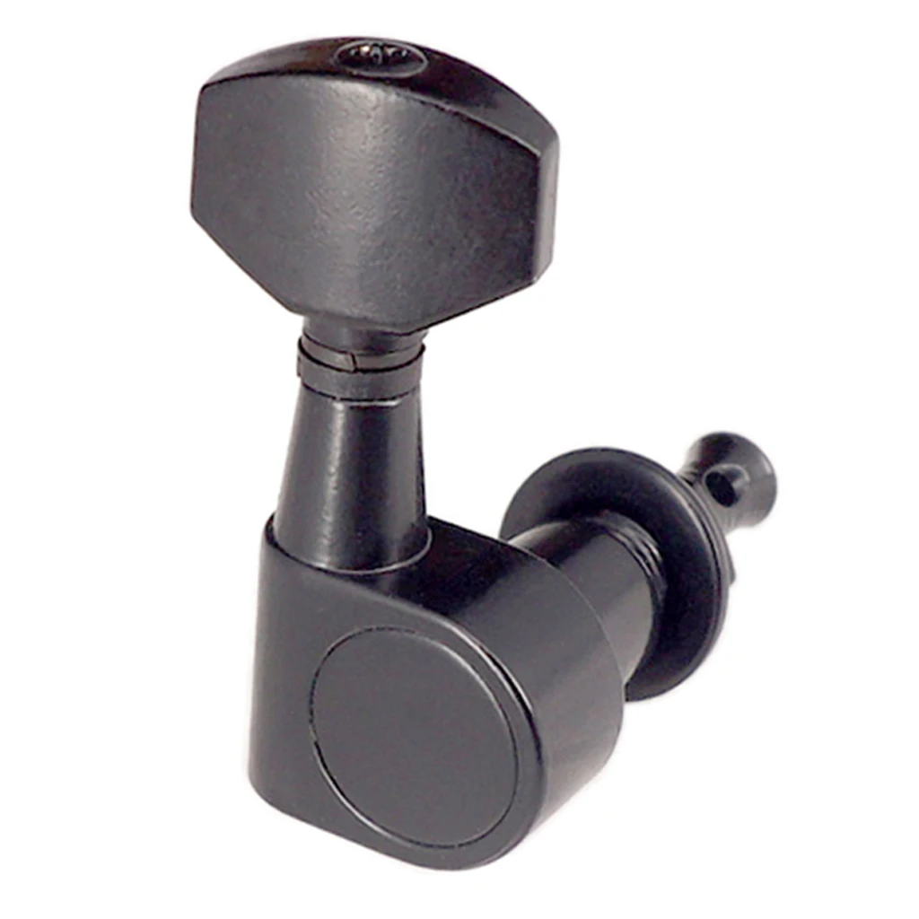 Electric Guitar Zinc Alloy String Tuning Pegs Black 6R Machine Heads Sealed