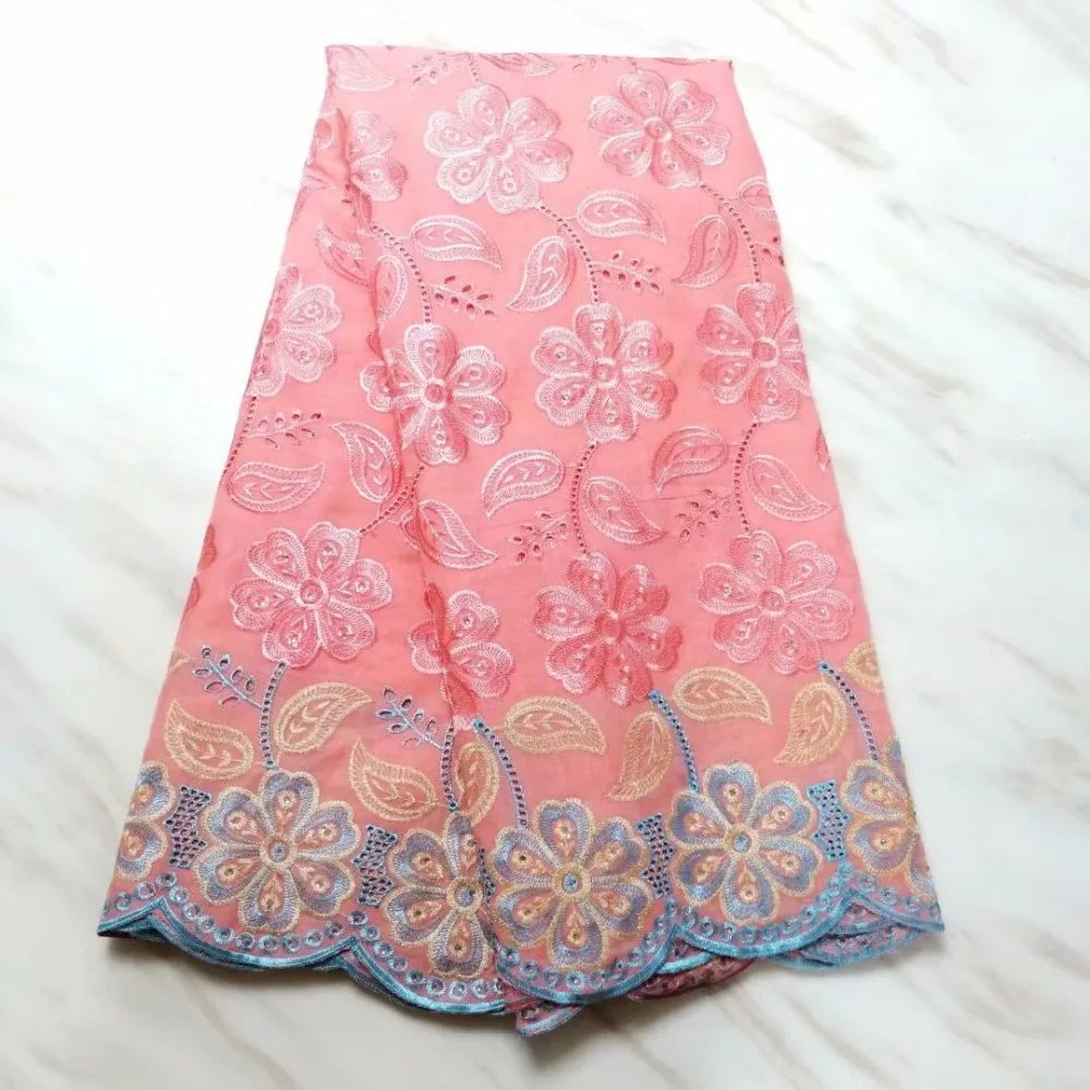 

lovely hole embroidered swiss 100% cotton fabric flowers brode tissu africain coton 5 yards good guinea brocade fabric for dress