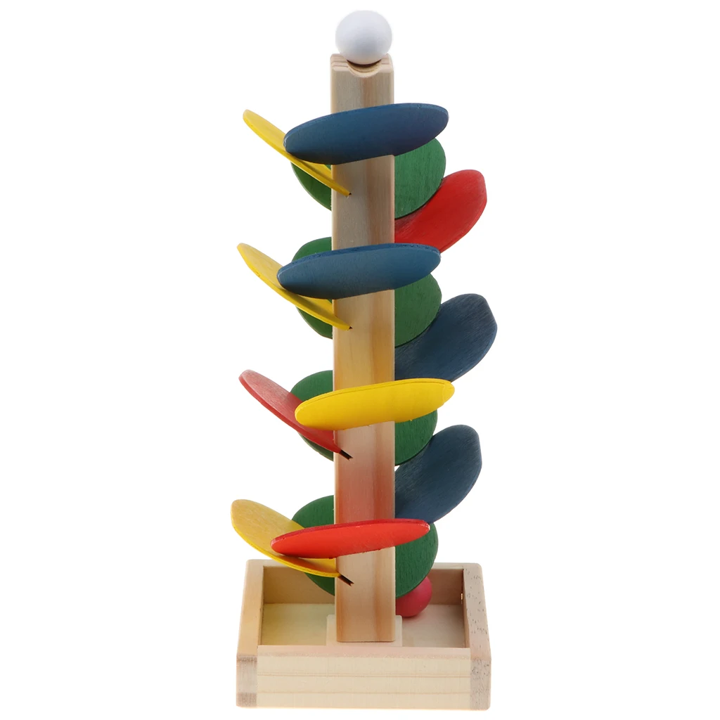DIY Wooden Tree Track Building Kits - Marble Ball Run Game Construction Toys Puzzle Kids Race Track Game