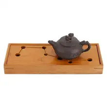 Офис Bamboo Чай лоток чашка тарелка с семь отверстий выступающей Настольный поднос кунг-фу Чай блюдце аксессуар
