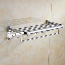 free shipping stainless steel towel rack towe shelf Towel bar folding rack bathroom shelf bathroom hanger bathroom accesories