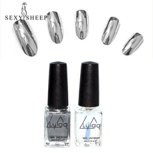 SEXYSHEEP 2 шт. зеркальный гладкий лак для ногтей питательное базовое пальто светящееся яркое металлическое масло для ногтей комплект для женщин Красота Макияж украшение ногтей