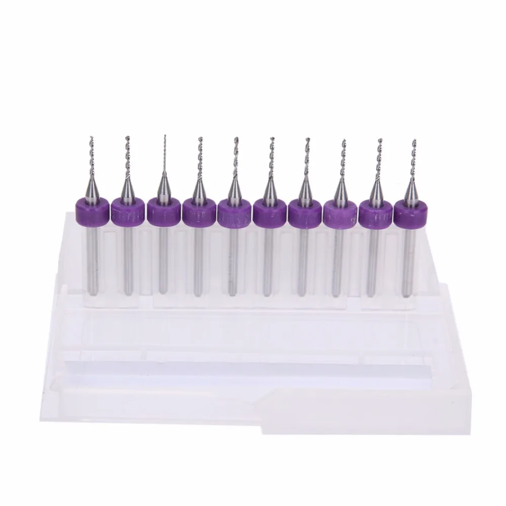 

10pcs/ set 37.5mm Mini PCB Print Circuit Board Carbide Micro 1MM Drill Bits Engraving Tool Random Color High Quality Tools