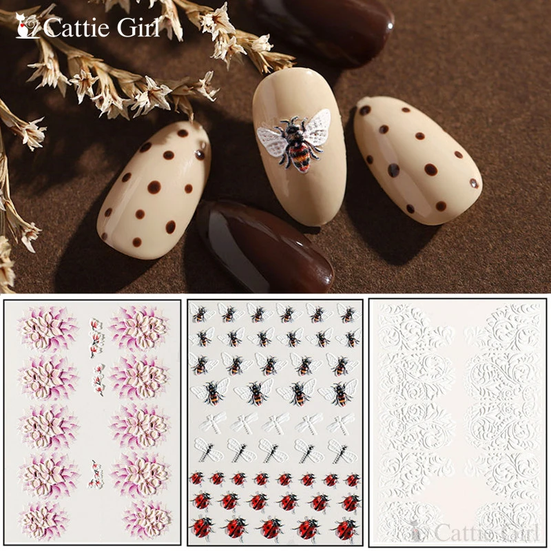 1シート3d蜂ネイルアートステッカーエンボス花ラップ水デカールタトゥーネイルゲル爪の装飾のためのステッカー Stickers Decals Aliexpress 1シート3d蜂ネイルアートステッカーエンボス花ラップ水デカールタトゥーネイルゲル爪の装飾のためのステッカー Stickers Decals Aliexpress