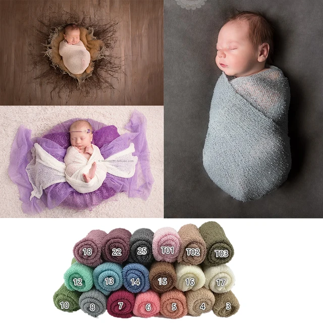 D&J Knit Stretch Wraps Swaddle Newborn Photography Props Baby Kids Wrap