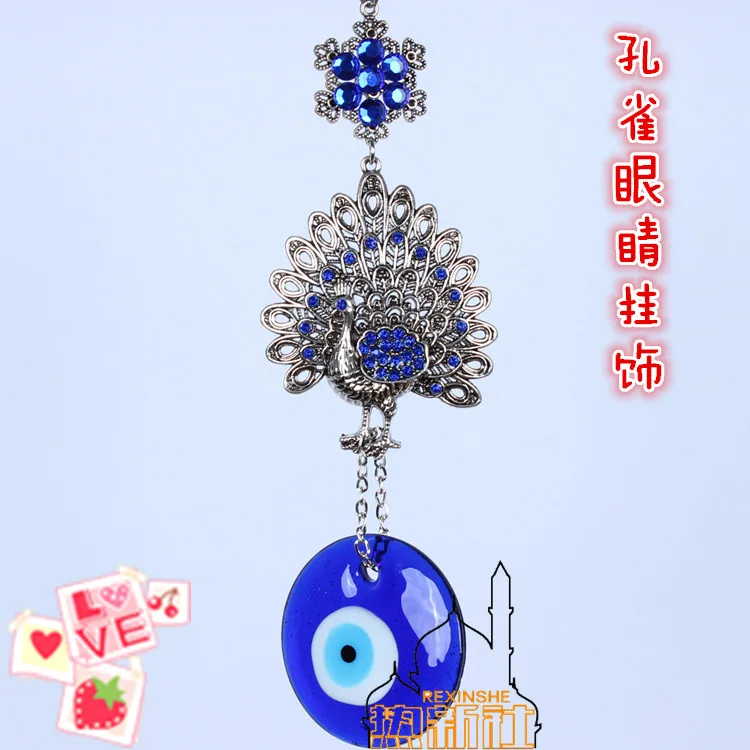 

Turkey blue eyes peacock pendant Muslim peace Diamond Pendant great evil Jushi eyes