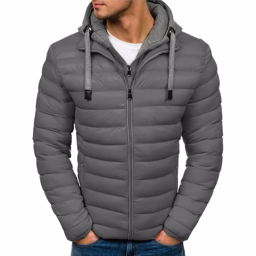 ZOGAA Мужская парка, утепленная куртка, зимние ветрозащитные куртки с капюшоном, с хлопковой подкладкой, на молнии, зимняя куртка для мужчин, 7