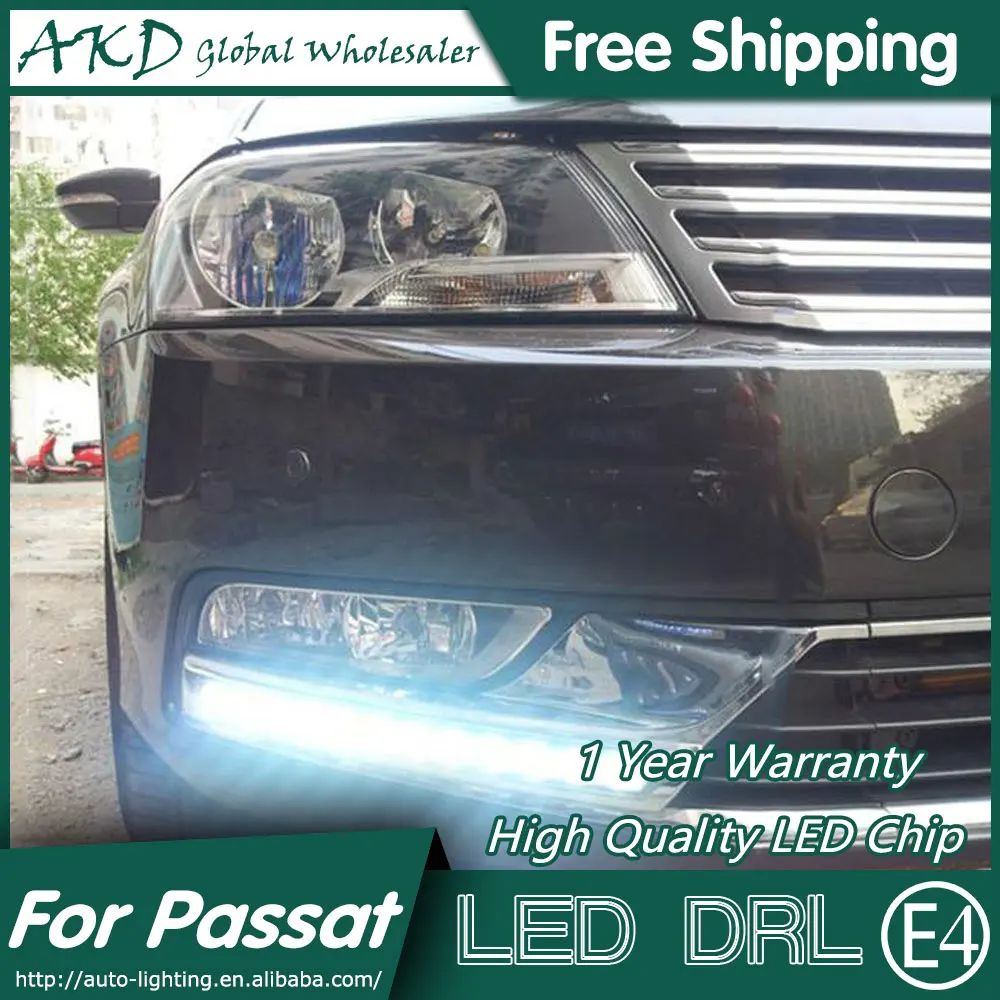 АКД стайлинга автомобилей для VW Passat B7 светодиодный DRL 2012 Passat; Европейский стиль; коллекция дневные ходовые огни светлые противотуманные фары сигнала принадлежности для парковки