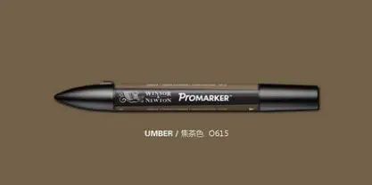 Winsor& Newton ProMarker двойной наконечник графический маркер-серый и черный - Цвет: Umber