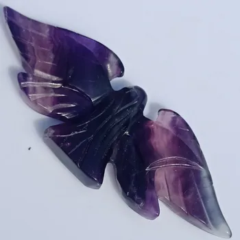 

DHXYZB 10cm Natural gemstone crystal animal fluorspar angel Carving mineral Healing fluorite statue decor Stone handicraft