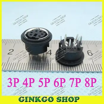 

500pcs/lot PS2 Mouse female Jack 180 degree Mini DIP S Terminal DIY Accessories Free Shipping