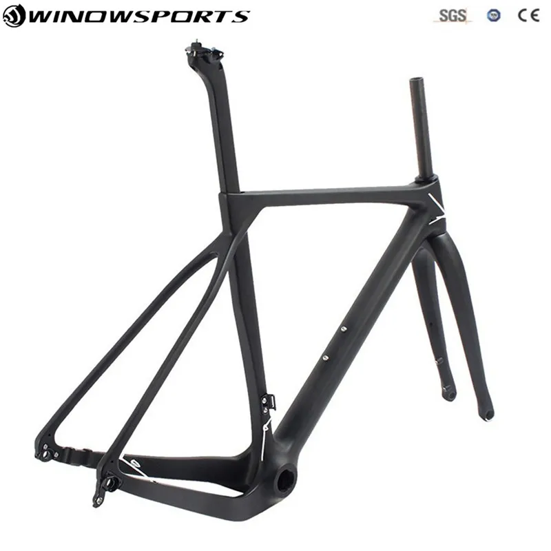 Top Disc Gravel Bike Frame Full Carbon Gravel Bicycle Frame 142*12  700*40C Size S/M/L/XL Cyclocross Road Bike Frameset 5