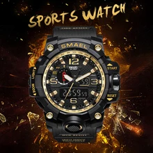 SMAEL Роскошные Брендовые мужские спортивные часы цифровой светодиодный G Стиль военные часы мужские повседневные электронные наручные часы Relojes