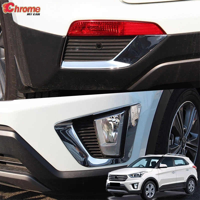 Хромированная передняя лампа заднего противотуманного фонаря для Hyundai Creta IX25 2015