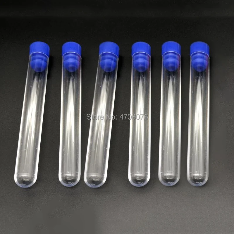 20-×-153mm-100-pz-lotto-mediche-di-laboratorio-provetta-di-plastica-con-tappo-blu-materiale-di-ps-per-esperimento-scientifico-a-fondo-tondo