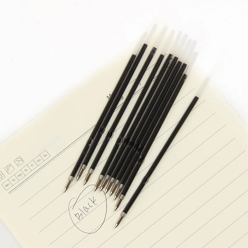 30 шт./компл. 0,7 мм шариковая ручка с сердечником цвет: черный, синий 2 цвета канцелярские принадлежности Эсколар ручки высокое качество пополнения чернил - Цвет: Черный