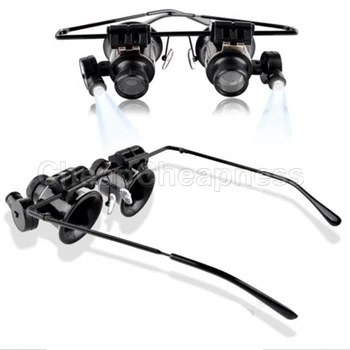 

New Glass Loupe Lens Eye Jeweler Watch Repair 20X Magnifier Magnifying LED Light Jewelry Tools Equipments Wholesale