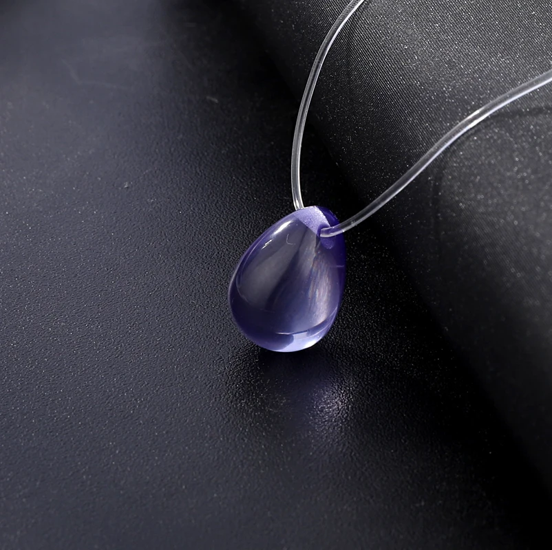 Dayoff прозрачный Невидимый Кристалл Чокеры ожерелья стразы кулон для женщин ювелирные изделия леска цепочки на ключицы N134